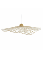 Потолочный светильник DKD Home Decor Бамбук Соломенная шляпа с большими полями (88 x 88 x 17 cm)