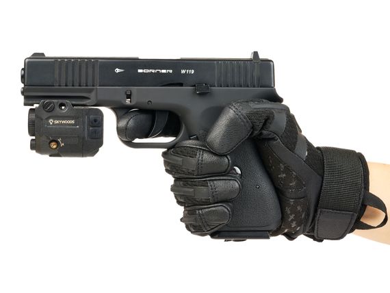 Фонарь подствольный пистолетный Skywoods Merlin 340 люмен, красный ЛЦУ