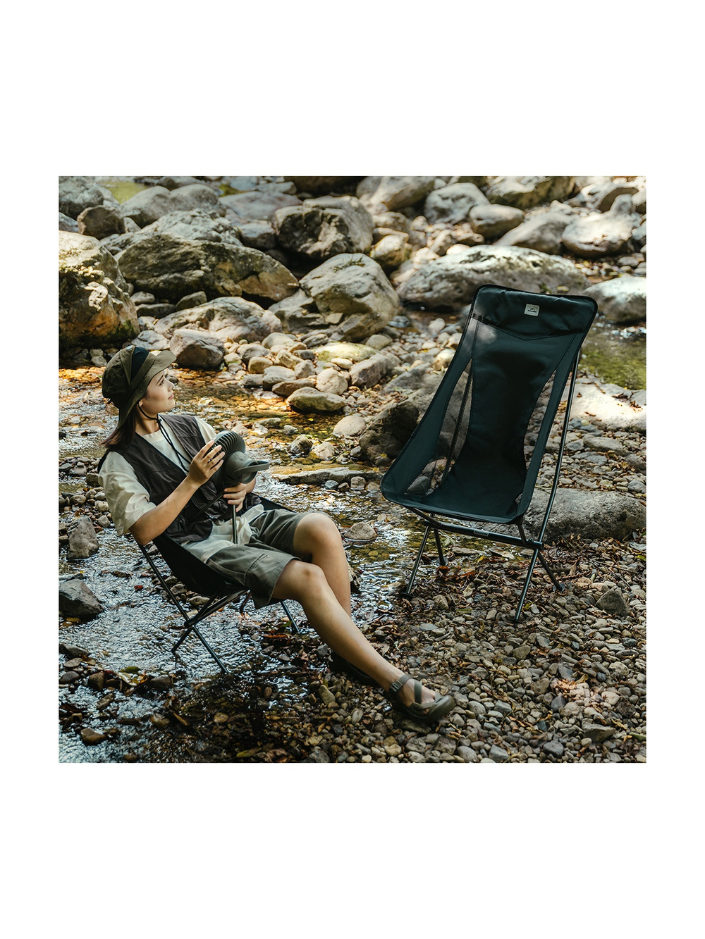 Кресло Naturehike Moon Chair CNK2450JJ015 складное чёрный L,6976023929410