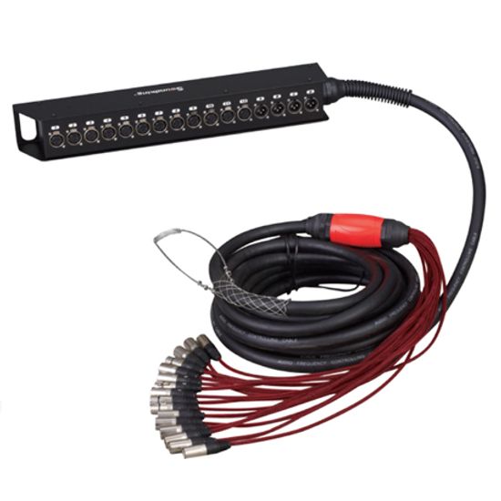 BCB903-15m Сценическая коммутационная коробка 12хXLR входов + 4хXLR выхода, 15м, Soundking