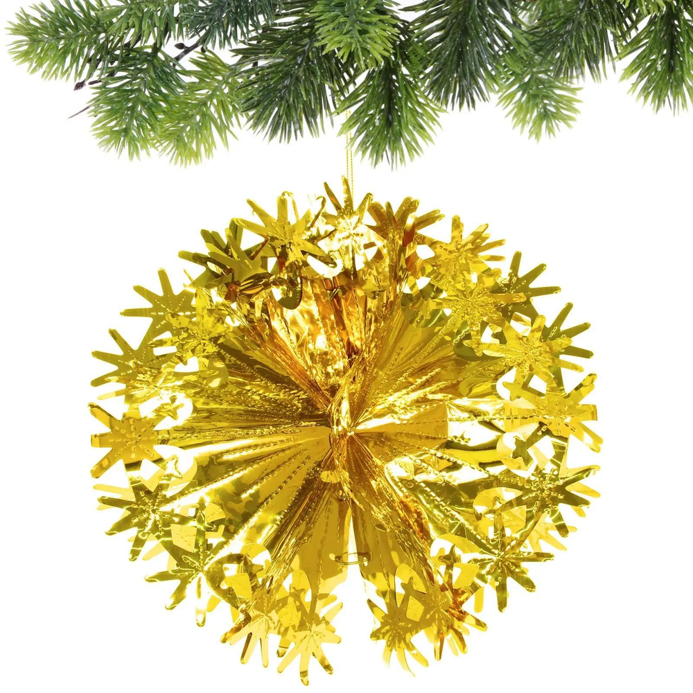 Украшение фольгированное «Волшебный шар» d-30 см, Золото