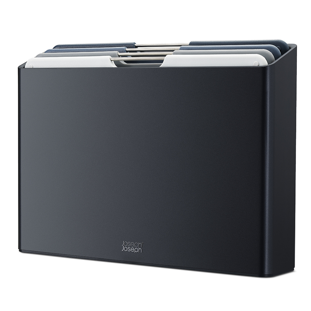 Набор разделочных досок в подставке folio large, графит, 4 шт.