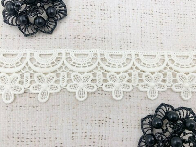 Кружево плетёное, ш. 4,3 см, айвори