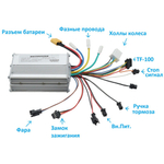 Контроллер 48V 25A и дисплей TF-100 (6Pin) с кабелем
