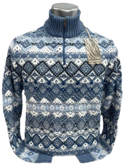 Pulltonic из шерсти и кашемира на коротком замке "Изморось" Размеры (46-50)