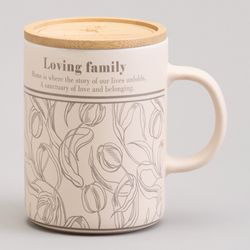 КРУЖКА LEFARD 400МЛ С БАМБУКОВОЙ КРЫШКОЙ "SWEET HOME" 8*10.9CM