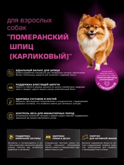 Сухой корм для Померанский шпиц карликовый, говядина, 12кг