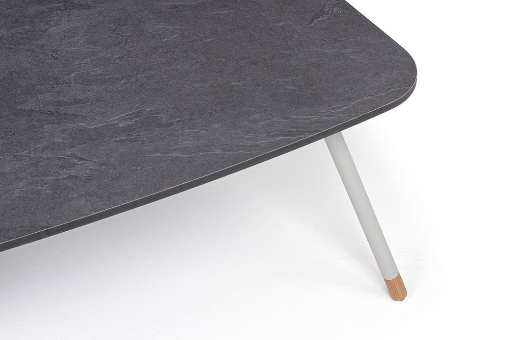 "Верона" журнальный стол из HPL 120х65, H40, каркас светло-серый (RA L7035) муар, цвет столешницы "серый гранит"