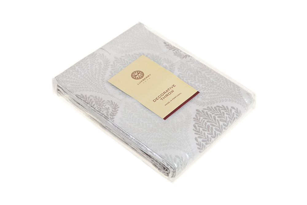 Покрывало 200х220 Luxberry Oliver бело-серое