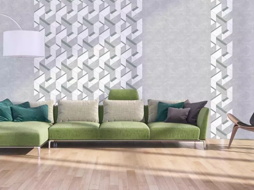 Панель ПВХ термопечать Вулканический узор грин 662/1 2700х250 мм