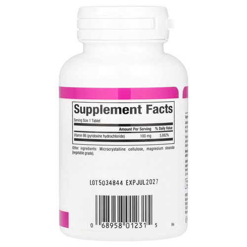 Natural Factors, витамин B6, 100 мг, 90 таблеток