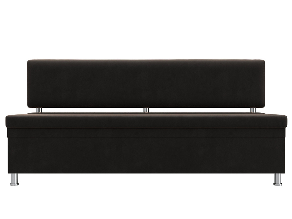 Диван кухонный прямой Стайл, Коричневый, Велюр, 111639