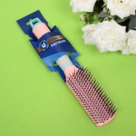 Расческа массажная «Marlene», вентиляционная, цвет розовый блик, 7*24 см (блистер Ultramarine)