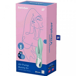 Вибратор-кролик Satisfyer Air Pump Bunny 5+, мятный
