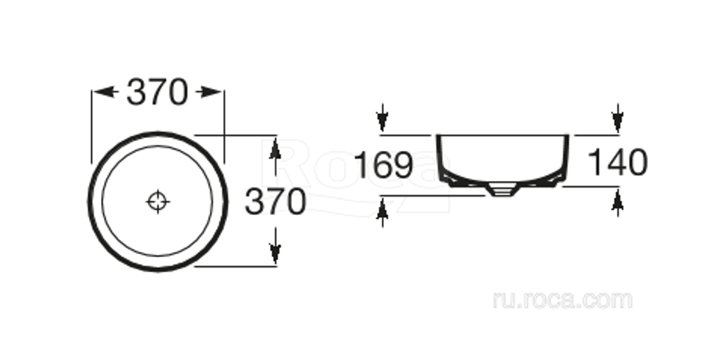 Раковина Roca Inspira Round 37х37 327523000