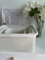 Набор из 4-х корзин для хранения sustainable collection, молочный