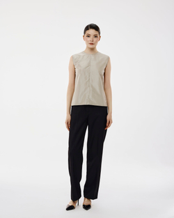 Топ с замком серый