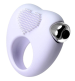 Виброкольцо JOS MOYS белое, силиконовое, с вибрацией