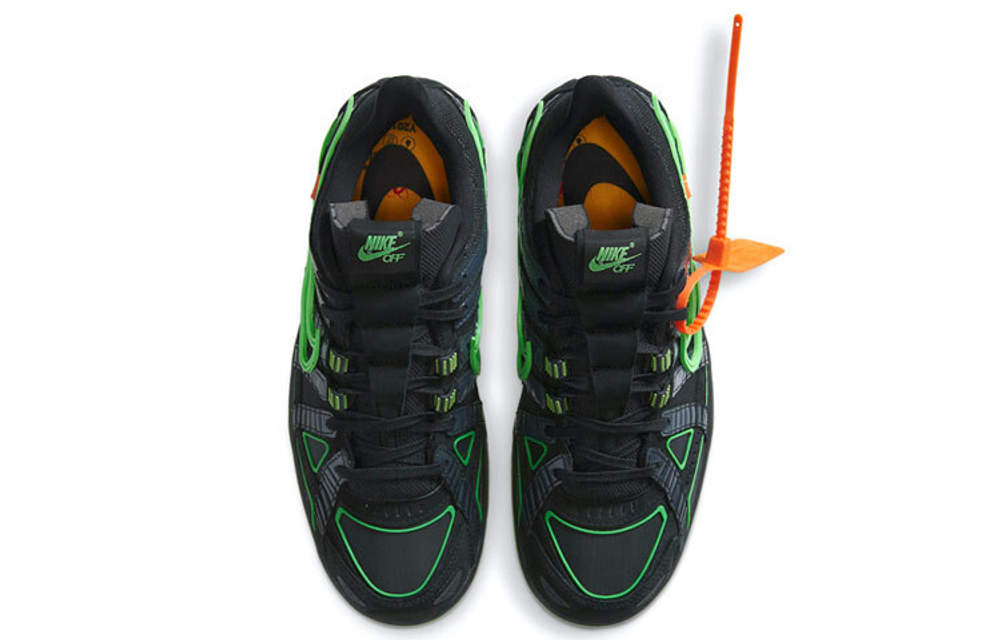 OFF-WHITE x Nike Rubber Dunk "Green Strike" Trend Low Panel Shoes Black Green American Limited