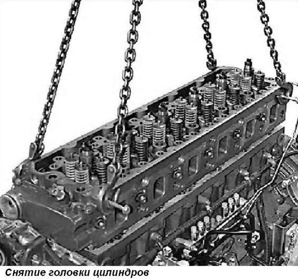 Снятие и установка головки цилиндров ЯМЗ-650