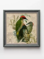 Картины на стену интерьерная на холсте 4 шт, 23*23 см