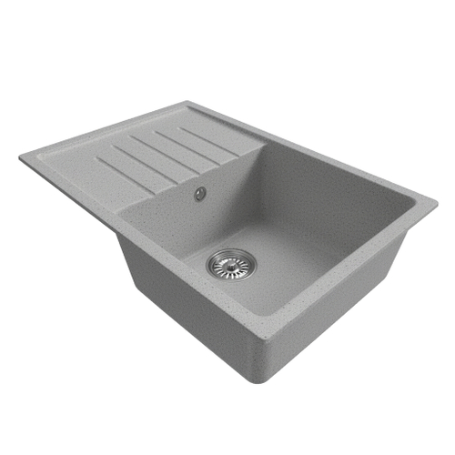 Мойка ML-GM19 КОМФОРТ с крылом, графит (342), 750*500*200мм