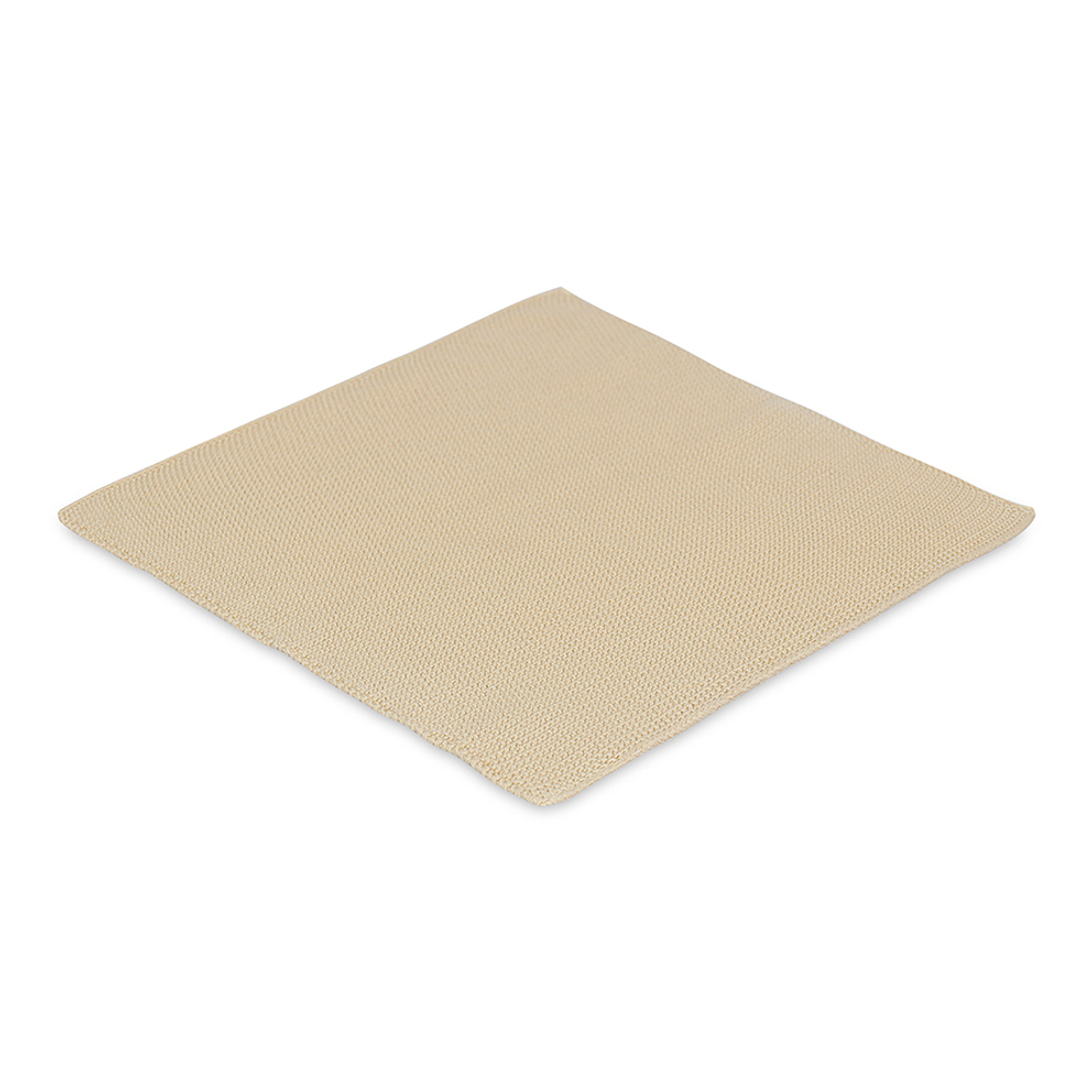 Набор из трех вязаных салфеток для уборки и мытья посуды бежевого и оливкового цветов из коллекции essential, 28х28 см