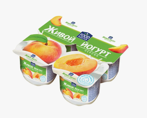 ЙОГУРТ ЖИВОЙ ПЕРСИК 1.5% 110ГР FOOD MASTER