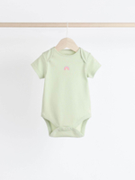 Боди с коротким рукавом для малышей Next N95-289, 7 шт., Белый, Розовый, Салатовый