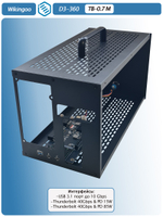 Внешний корпус для видеокарты Wikingoo D3-360,Thunderbolt 3/4. + доп. питание Type-C. Уценка.