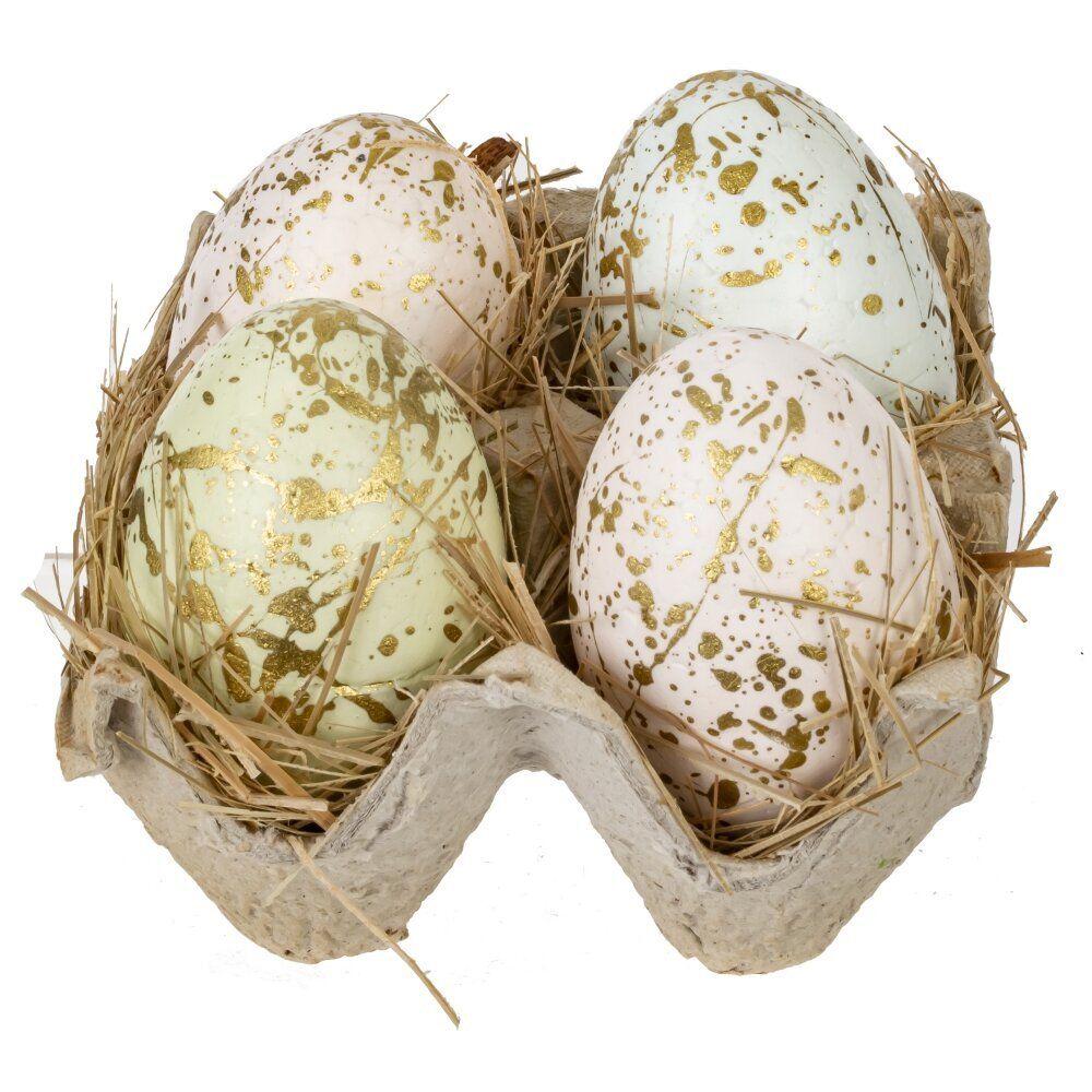 GAEM Набор из 4-х изделий декоративных "Яйцо пасхальное" (3,5*5,5), L10,5 W9,5 H6,5 см