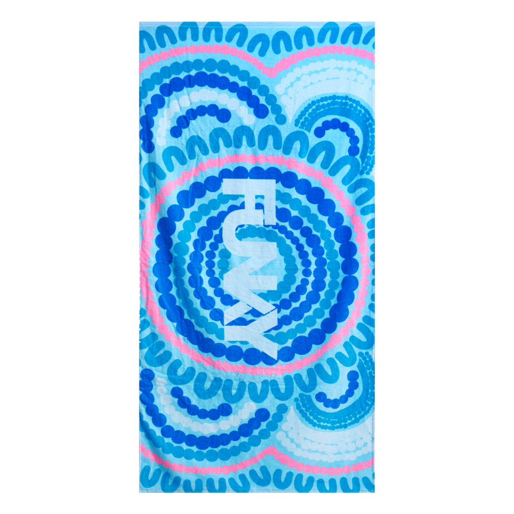 Хлопковое полотенце FUNKY Bundjalung Blue