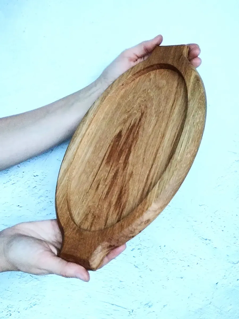 Поднос деревянный из массива дуба