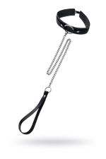 Ошейник двухслойный с белой строчкой Pecado черный