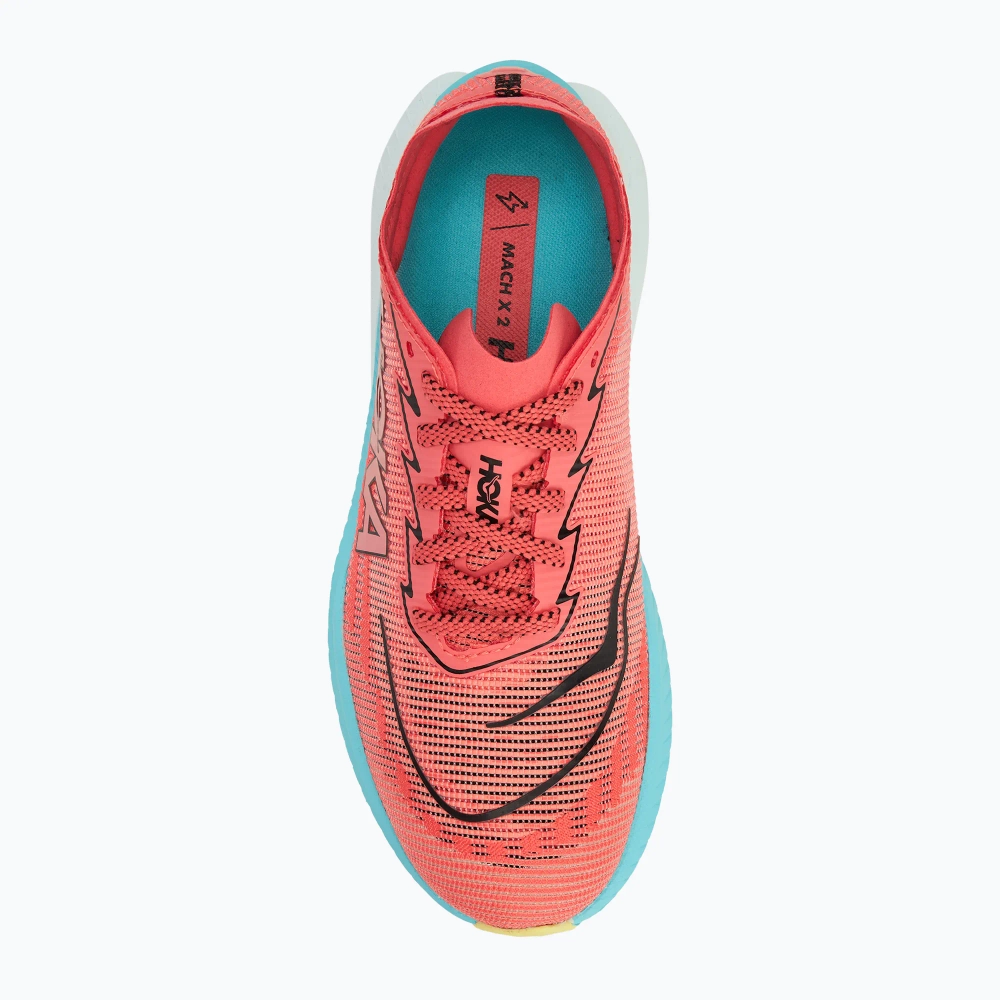 Женские кроссовки для бега HOKA Mach X 2 grapefruit/electric coral