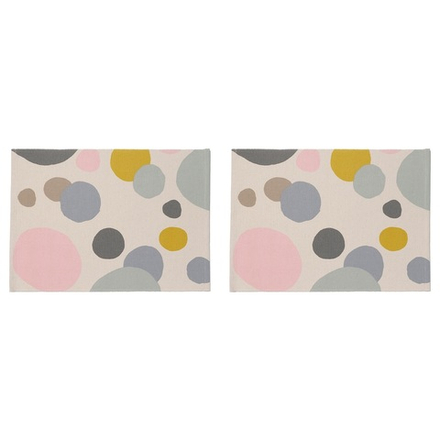 IKEA KRUSTISTEL  (ИКЕА КРУСТИСТЕЛ)  -  Коврик, рисунок в горошек/многоцветный, 35x45 см