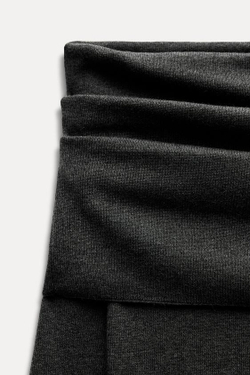 ZARA ТРИКОТАЖНЫЙ ТОП OFF SHOULDER, МАРЕНГО