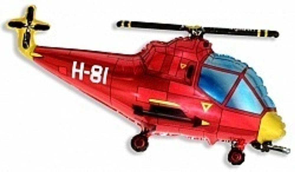 F Фигура, Вертолет (красный), 38"/97 см