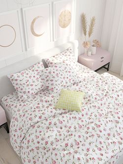 Наволочка комплект 2шт сатин Milky Garden "Розы" 50x70 см на молнии