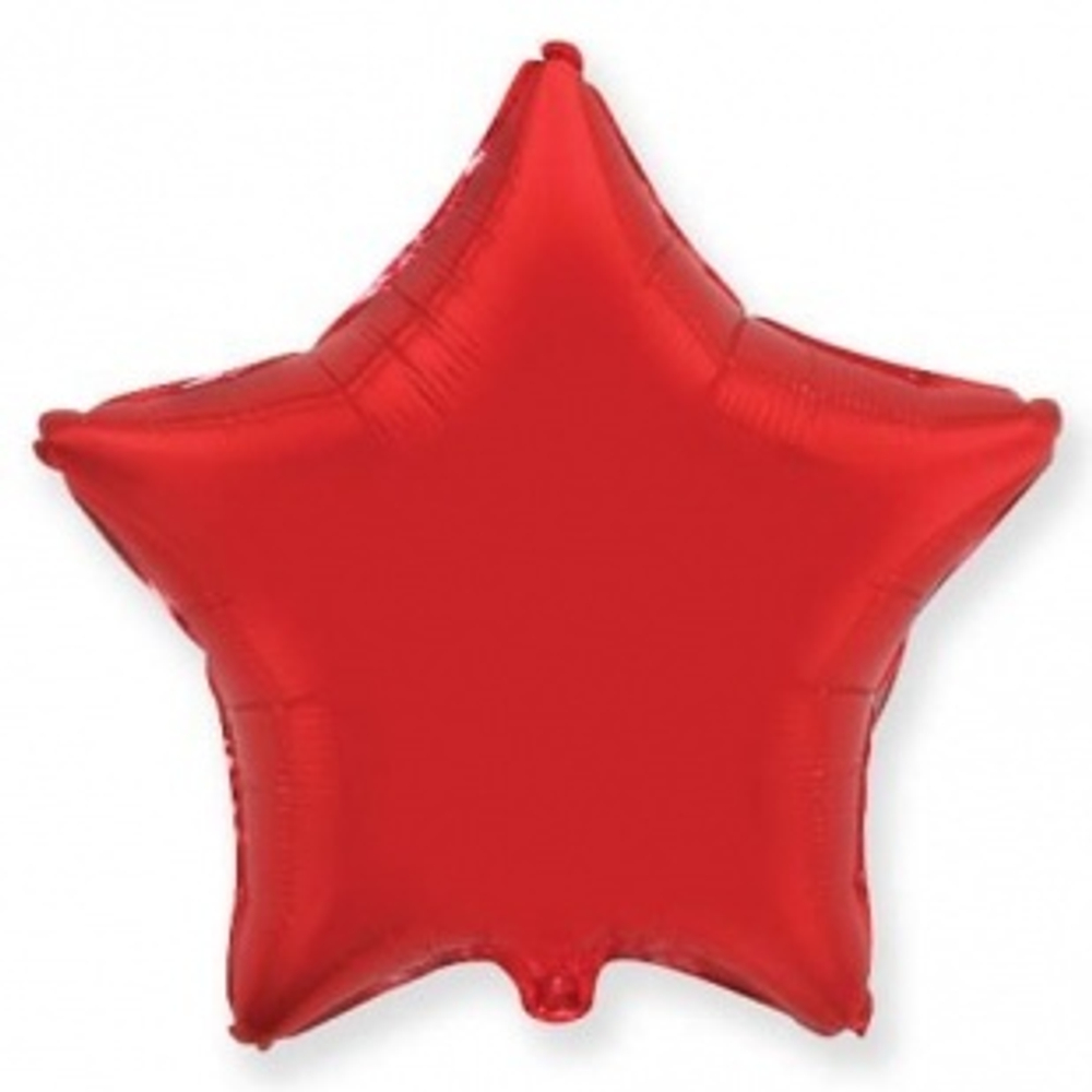 Шар (32''/81 см) Звезда, Красный, 1 шт. Б55
