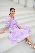 51475 Платье женское (лавандовый принт)