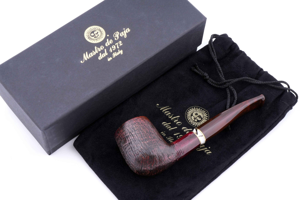 Трубка Mastro De Paja Pettinata Classica с цветным кольцом, M451-6