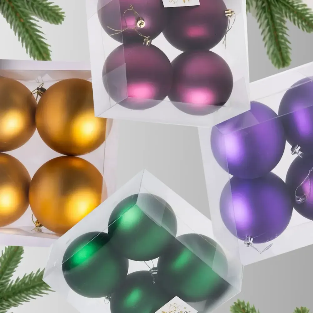 елочные шары матовые - набор шаров матовых