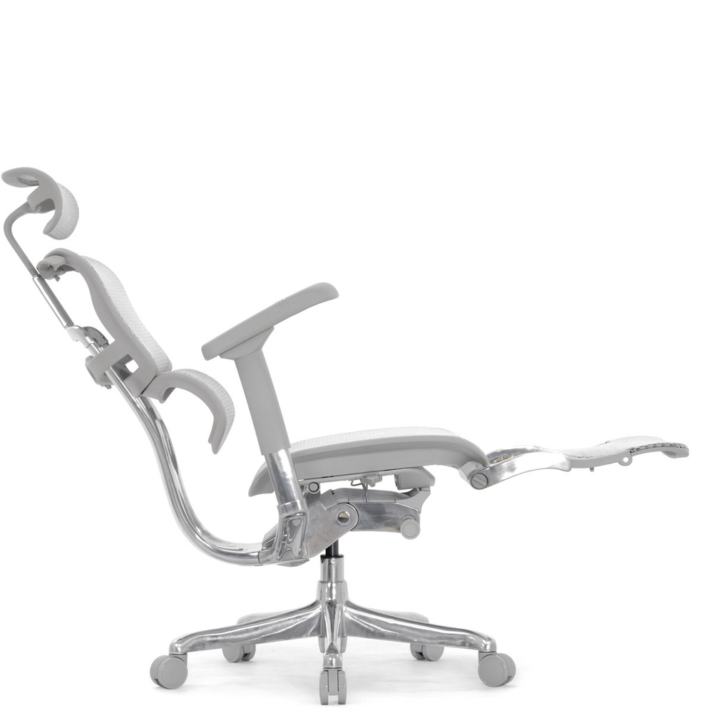 Кресло FALTO Ergohuman Elite 2 с подножкой ( серый каркас /сетка светлаяT-168-B2 Natural)