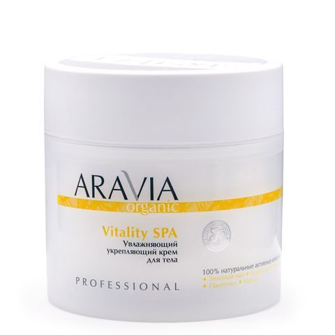 Крем для тела увлажняющий укрепляющий Vitality SPA, 300 мл, ARAVIA Organic