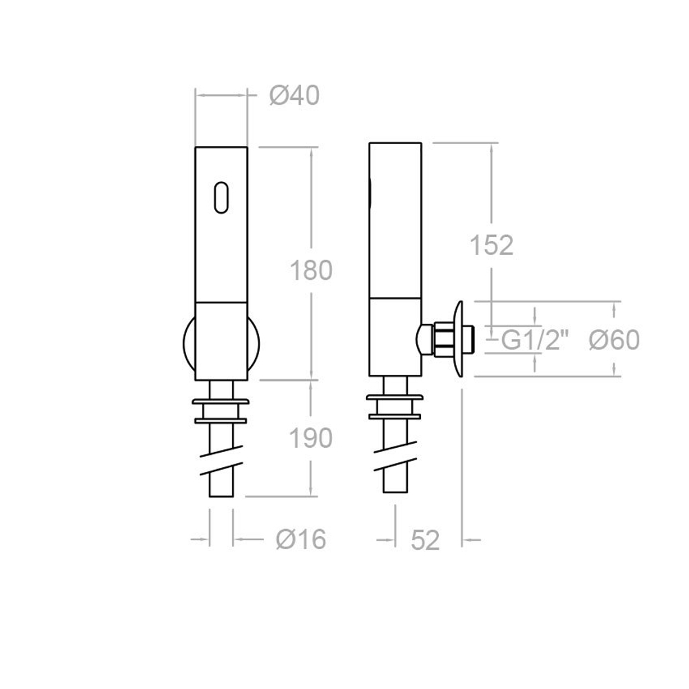 Сенсорный смыв для писсуара SOLTRONIC WC 8123