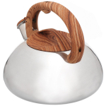 Чайник нерж, 3 л, свист, зеркал, ручк бакелит в цв дерева, Daniks, индукц, MSY-A010 -1