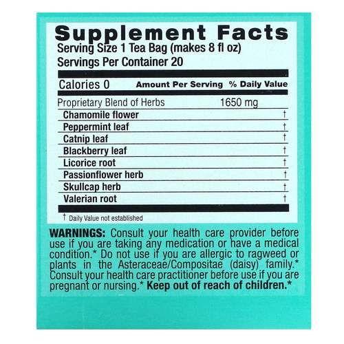 Triple Leaf Tea, Relaxing, без кофеина, 20 чайных пакетиков, 33 г (1,16 унции)