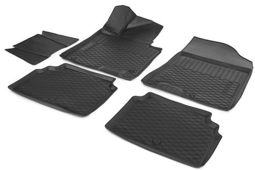 Коврики в салон автомобиля Rival для Hyundai Sonata VIII DN8 поколение седан 2019-н.в., полиуретан, 5 частей, 12313001