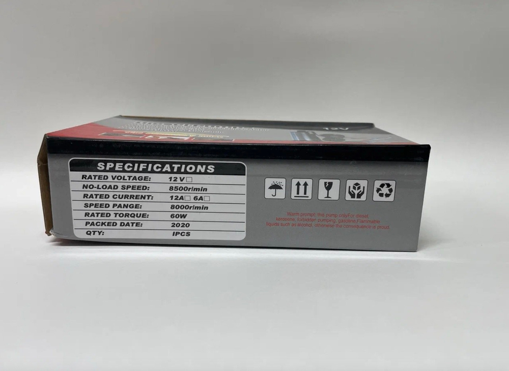 Насос 12 вольт (50 мм) / Погружной нaсос перекачки топлива (несъёмный фильтр, 12V, D50)